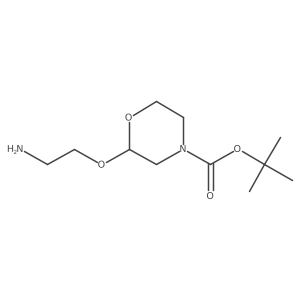 Tert-butyl 2-(2-aminoethoxy)morpholine-4-carboxylate Structure