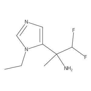 2-(1-ethyl-1H-imidazol-5-yl)-1,1-difluoropropan-2-amine结构式