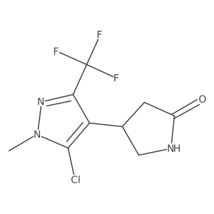 4-[5-chloro-1-methyl-3-(trifluoromethyl)-1H-pyrazol-4-yl]pyrrolidin-2-one结构式