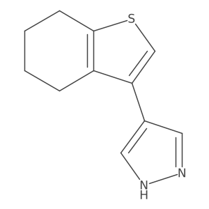 4-(4,5,6,7-tetrahydro-1-benzothiophen-3-yl)-1H-pyrazole结构式