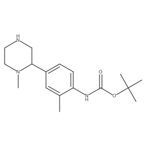 tert-butyl N-[2-methyl-4-(1-methylpiperazin-2-yl)phenyl]carbamate Structure