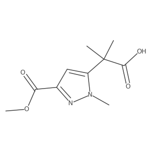 2-[3-(methoxycarbonyl)-1-methyl-1H-pyrazol-5-yl]-2-methylpropanoic acid结构式