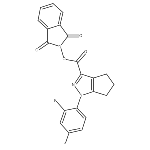 1,3-dioxo-2,3-dihydro-1H-isoindol-2-yl 1-(2,4-difluorophenyl)-1H,4H,5H,6H-cyclopenta[c]pyrazole-3-carboxylate结构式