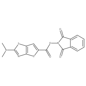 1,3-dioxo-2,3-dihydro-1H-isoindol-2-yl 2-(dimethylamino)thieno[2,3-d][1,3]thiazole-5-carboxylate结构式