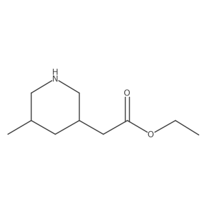 Ethyl 2-(5-methylpiperidin-3-yl)acetate结构式