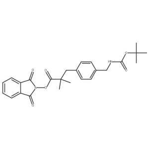 1,3-dioxo-2,3-dihydro-1H-isoindol-2-yl 3-[4-({[(tert-butoxy)carbonyl]amino}methyl)phenyl]-2,2-dimethylpropanoate Structure