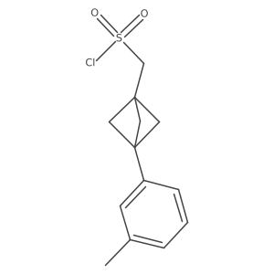 [3-(3-Methylphenyl)-1-bicyclo[1.1.1]pentanyl]methanesulfonyl chloride结构式
