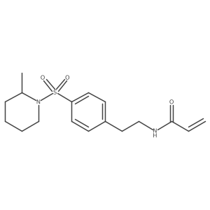 N-(2-{4-[(2-methylpiperidin-1-yl)sulfonyl]phenyl}ethyl)prop-2-enamide Structure