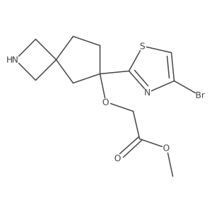 Methyl 2-{[6-(4-bromo-1,3-thiazol-2-yl)-2-azaspiro[3.4]octan-6-yl]oxy}acetate结构式