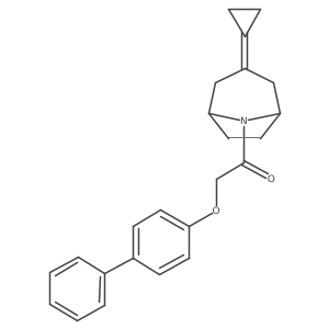 2-([1,1'-biphenyl]-4-yloxy)-1-((1R,5S)-3-cyclopropylidene-8-azabicyclo[3.2.1]octan-8-yl)ethan-1-one Structure