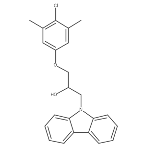 1-(9H-carbazol-9-yl)-3-(4-chloro-3,5-dimethylphenoxy)propan-2-ol结构式
