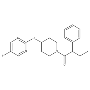 1-{4-[(5-Fluoropyrimidin-2-yl)oxy]piperidin-1-yl}-2-phenylbutan-1-one结构式