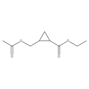(1S,2R)-Ethyl 2-((acetylthio)methyl)cyclopropanecarboxylate Structure