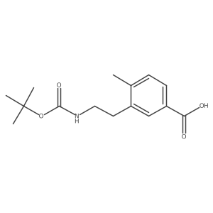 3-(2-{[(Tert-butoxy)carbonyl]amino}ethyl)-4-methylbenzoic acid Structure