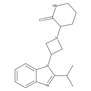 3-[3-(2-Propan-2-ylbenzimidazol-1-yl)azetidin-1-yl]piperidin-2-one结构式