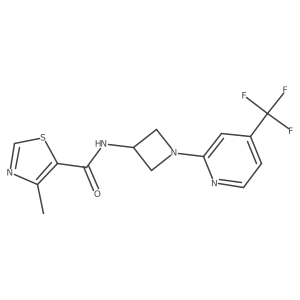 4-methyl-N-{1-[4-(trifluoromethyl)pyridin-2-yl]azetidin-3-yl}-1,3-thiazole-5-carboxamide Structure