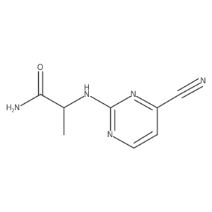 (2R)-2-[(4-cyanopyrimidin-2-yl)amino]propanamide结构式
