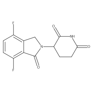 3-(4,7-Difluoro-1-oxoisoindolin-2-yl)piperidine-2,6-dione结构式