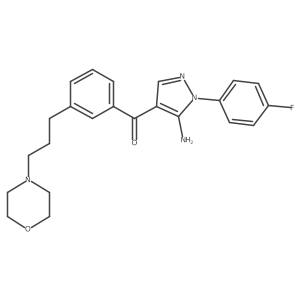 5-Amino-1-(4-fluorophenyl)-4-[3-(3-morpholin-4-ylpropyl)benzoyl]pyrazole Structure