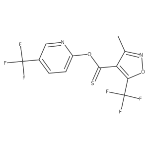 5-(Trifluoromethyl)-2-pyridyl 3-methyl-5-(trifluoromethyl)isoxazole-4-carbothioate结构式
