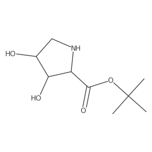 tert-butyl (2R,3S,4R)-3,4-dihydroxypyrrolidine-2-carboxylate Structure
