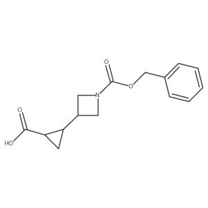 rac-(1R,2S)-2-{1-[(benzyloxy)carbonyl]azetidin-3-yl}cyclopropane-1-carboxylic acid Structure