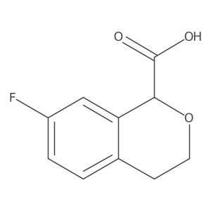 7-fluoro-3,4-dihydro-1H-2-benzopyran-1-carboxylic acid结构式