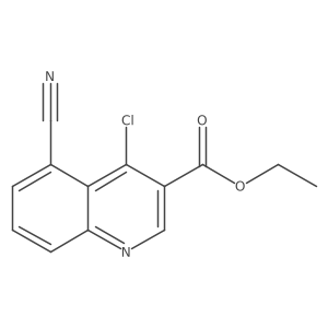 Ethyl4-chloro-5-cyanoquinoline-3-carboxylate结构式