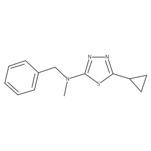 N-benzyl-5-cyclopropyl-N-methyl-1,3,4-thiadiazol-2-amine结构式