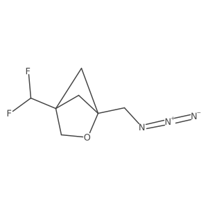 1-(Azidomethyl)-4-(difluoromethyl)-2-oxabicyclo[2.1.1]hexane结构式
