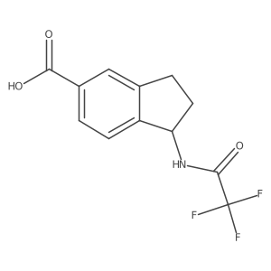 1-(2,2,2-trifluoroacetamido)-2,3-dihydro-1H-indene-5-carboxylic acid结构式