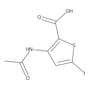3-Acetamido-5-iodothiophene-2-carboxylic acid结构式