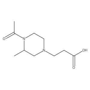3-(4-Acetyl-3-methylpiperazin-1-yl)propanoic acid Structure