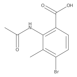 4-Bromo-2-acetamido-3-methylbenzoic acid结构式