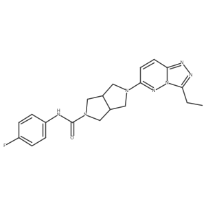 5-{3-ethyl-[1,2,4]triazolo[4,3-b]pyridazin-6-yl}-N-(4-fluorophenyl)-octahydropyrrolo[3,4-c]pyrrole-2-carboxamide结构式