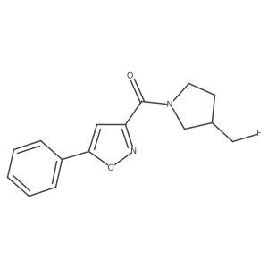 3-[3-(Fluoromethyl)pyrrolidine-1-carbonyl]-5-phenyl-1,2-oxazole结构式