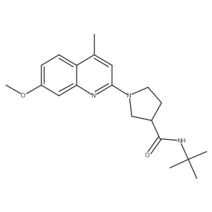N-tert-butyl-1-(7-methoxy-4-methylquinolin-2-yl)pyrrolidine-3-carboxamide Structure