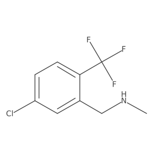 {[5-Chloro-2-(trifluoromethyl)phenyl]methyl}(methyl)amine结构式