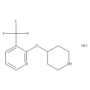 2-(Piperidin-4-yloxy)-3-(trifluoromethyl)pyridine hydrochloride Structure