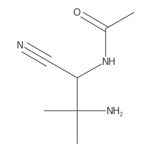 N-(2-amino-1-cyano-2-methylpropyl)acetamide Structure
