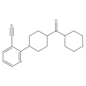 2-[4-(Thiomorpholine-4-carbonyl)piperidin-1-yl]pyridine-3-carbonitrile Structure