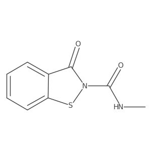 N-Methyl-3-oxo-1,2-benzisothiazole-2(3H)-carboxamide结构式