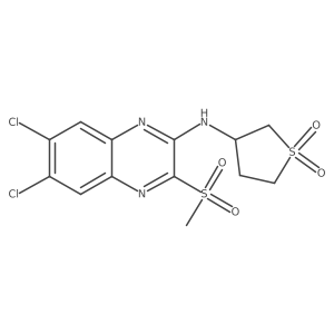 6,7-Dichloro-3-(methylsulfonyl)-N-(tetrahydro-1,1-dioxido-3-thienyl)-2-quinoxalinamine Structure