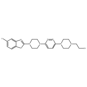 2-(4-{6-[4-(5-Chloro-1,3-benzoxazol-2-yl)piperazin-1-yl]pyridazin-3-yl}piperazin-1-yl)ethan-1-ol结构式