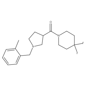 4,4-Difluoro-1-{1-[(2-methylphenyl)methyl]pyrrolidine-3-carbonyl}piperidine Structure