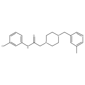 N-(3-chlorophenyl)-2-{4-[(5-methylpyridin-3-yl)methyl]piperazin-1-yl}acetamide结构式