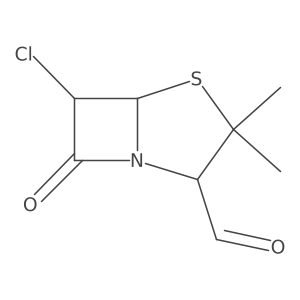 4-Thia-1-azabicyclo[3.2.0]heptane-2-carboxaldehyde, 6-chloro-3,3-dimethyl-7-oxo-, [2S-(2I+/-,5I+/-,6I+/-)]- Structure