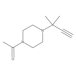 1-(4-(2-Methylbut-3-yn-2-yl)piperazin-1-yl)ethan-1-one结构式
