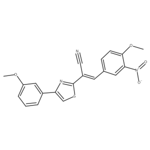 (Z)-3-(4-methoxy-3-nitrophenyl)-2-(4-(3-methoxyphenyl)thiazol-2-yl)acrylonitrile Structure