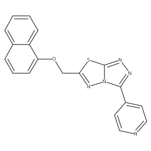 4-{6-[(Naphthalen-1-yloxy)methyl]-[1,2,4]triazolo[3,4-b][1,3,4]thiadiazol-3-yl}pyridine Structure